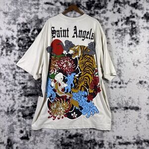 Rebel Vengeance Shirt Mens Size 3XL Long Length Saint Angels Tiger Koi